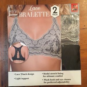 Felina Lingerie Lace Bralette - 2 Pack